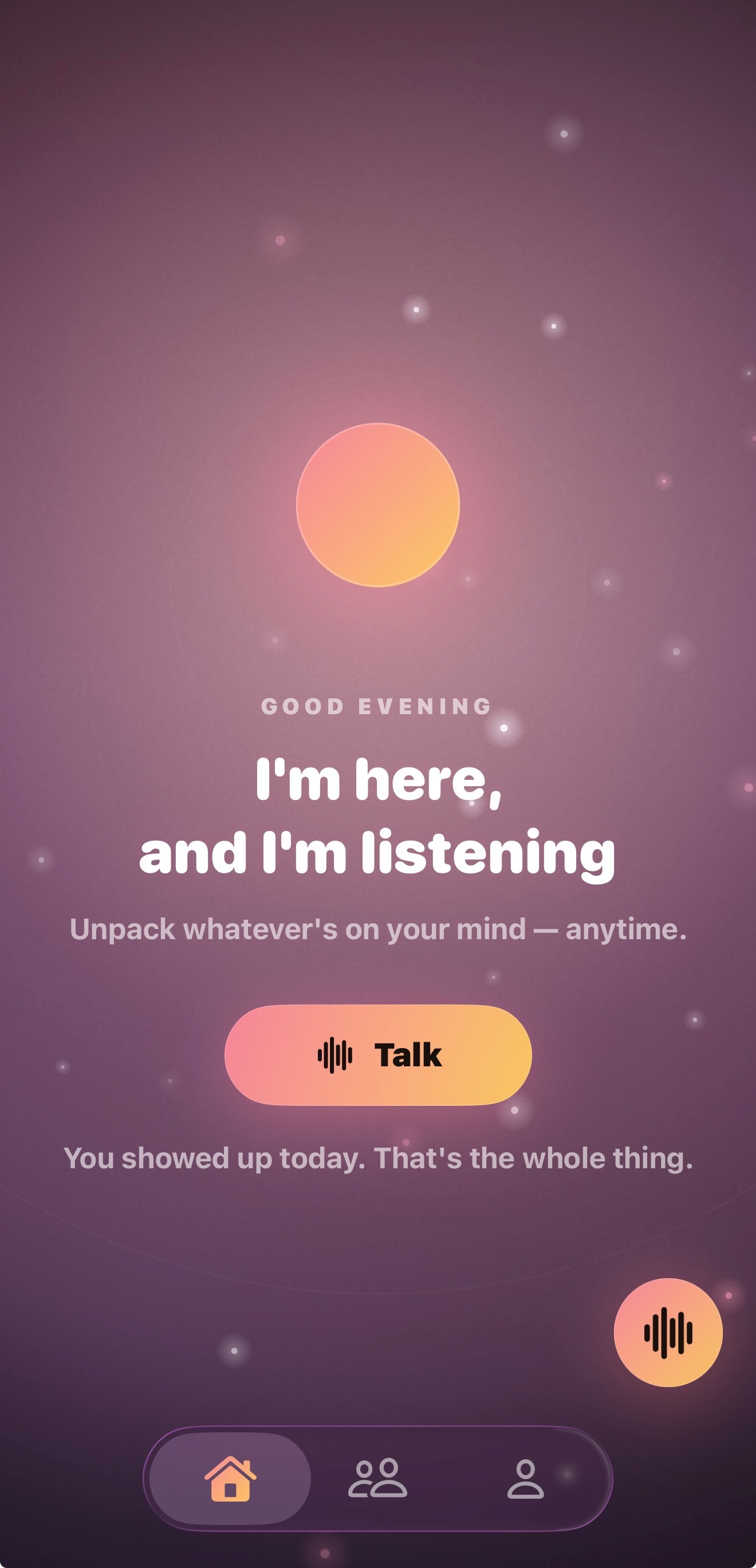 Unpack app screen